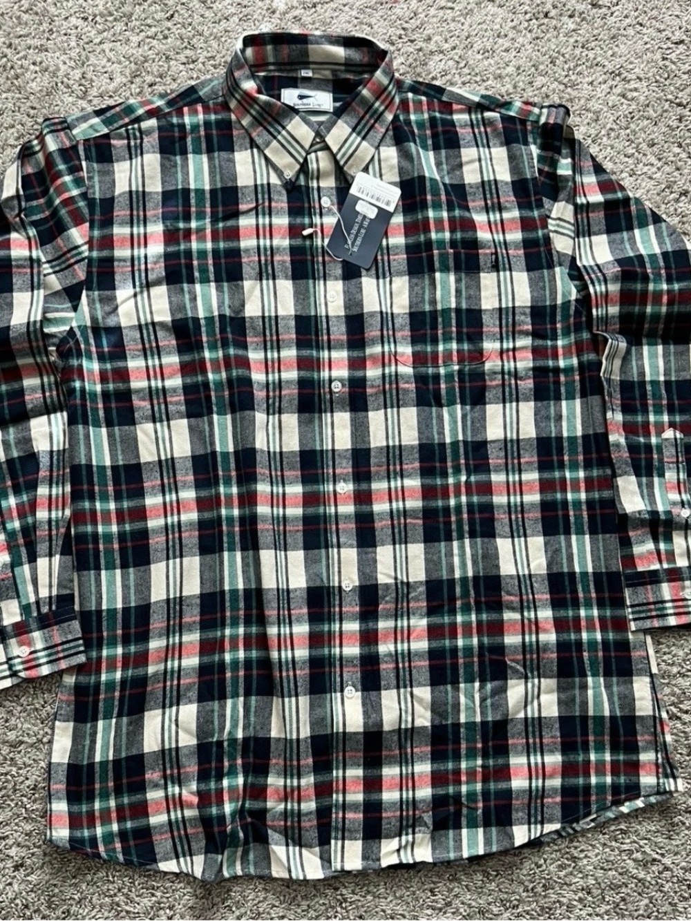 Southern Tide Men's Plaid Button-Down Shirt - Black, Green, Red, Cream